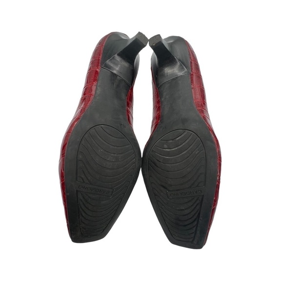 Bandolino Red Patent Square Toe Kitten Heels Size 9 1/2 Women’s - Picture 9 of 10